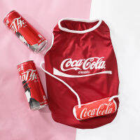 Coca Cola เสื้อกั๊กสัตว์เลี้ยง Fadoubao ชุดกระเป๋าเป้สะพายหลังน่ารักเสื้อผ้าระบายอากาศตาข่ายสำหรับสุนัขอ้วนแมวสุนัขตัวเล็กสไตล์บางสำหรับฤดูใบไม้ผลิ/ฤดูร้อน