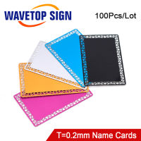 WaveTopSign 100ชิ้น0.2มิลลิเมตรนามบัตร Multicolor อลูมิเนียมแผ่นโลหะวัสดุการทดสอบสำหรับเครื่องทำเครื่องหมายเลเซอร์