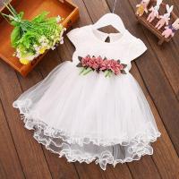 Summer Kids Baby Girl Princess Dress flowers Tulle Party Dress for Baby One Years Brithday Formal Dresses Infant Outfits