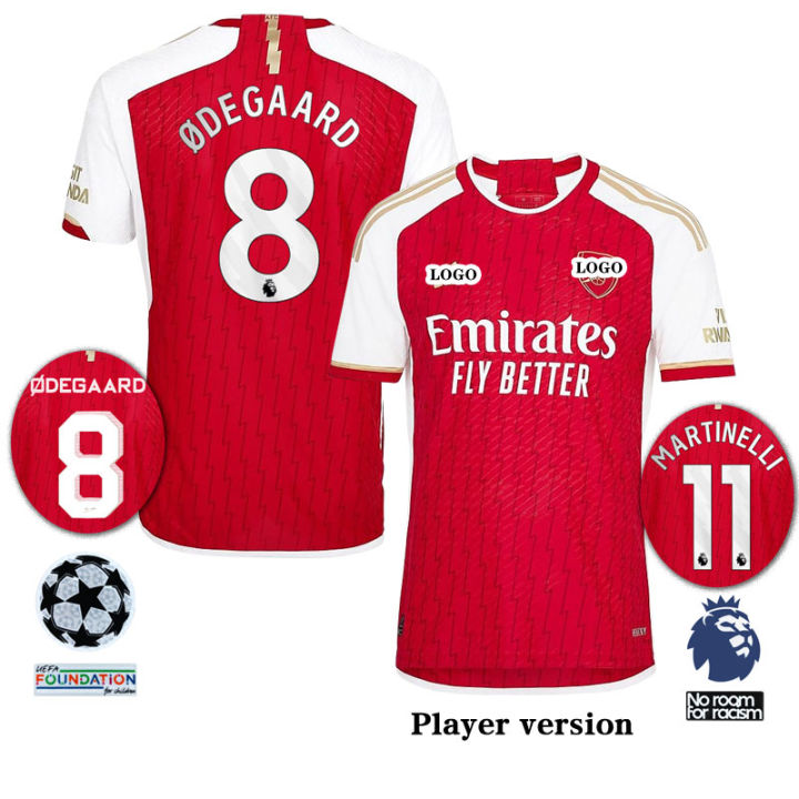 Arsenal Home Kit 23/24 Player Version Football Jersey Custom Name 2023