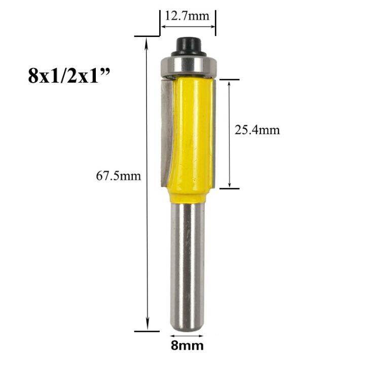 1pc-8mm-ก้านมิลลิ่งไม้ตัดแกะสลัก2-ดอกสว่านกับรองลื่นเราเตอร์ขอบสีแดงสำหรับดอกสว่านทังสเตนคาร์ไบด์รูปแบบแม่แบบไม้