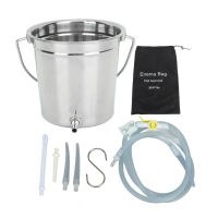 Enema Bucket Kit Colon Cleansing Bucket บรรเทาอาการท้องผูกสแตนเลสรักษาสุขภาพของแต่ละบุคคลทำความสะอาดง่ายสำหรับบ้าน