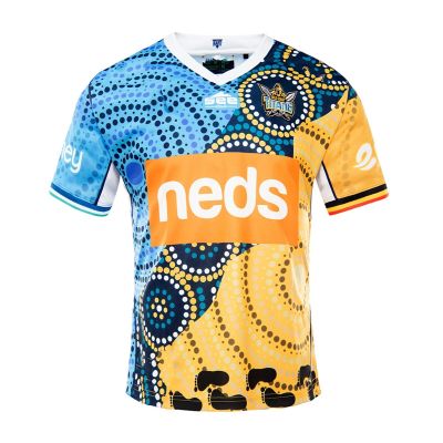 Jersey Replica [hot]2021 Rugby Coast Gold Mens Indigenous Titans