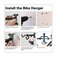 Bike Rack, Horizontal Wall Mount Bicycle Storage Hanger Indoor Bike Holder for Haning Mountain Road Bike