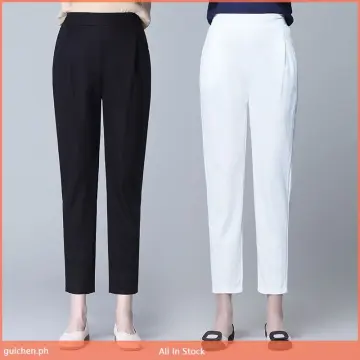Buy White Pants For Women High Waist Baggy online
