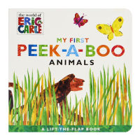 My first peek-a-boo animals Eric Carle childrens animal enlightenment cognition English cardboard flip book childrens interactive hide and seek game English original book