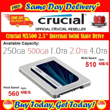 Crucial MX500 4TB 3D NAND SATA 2.5-inch 7mm (with 9.5mm adapter