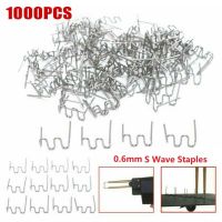 ลวดเย็บเครื่องเย็บกระดาษแบบร้อน0.6มม. 1000ชิ้นสำหรับเชื่อมกันชนรถลวดเย็บกระดาษชุดซ่อมแซมเชื่อมพลาสติก