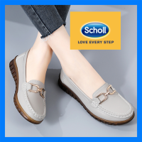 รองเท้าผู้หญิง Scholl Scholl รองเท้าแตะหนังของผู้หญิงรองเท้าสตรี Kasut Wanita รองเท้าแตะลำลอง Scholl รองเท้าแตะสตรี Scholl สำหรับผู้หญิง Scholl รองเท้าแตะโบฮีเมียผู้หญิงรองเท้าโบ้ทรองเท้าโลฟเฟอร์แบน