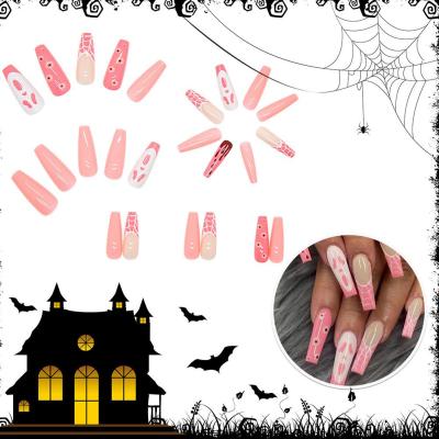 Halloween Funny Nail Art Patch Wearable Nails Patch Nails Accessories Patch Nail False Beauty Detachable R2E6