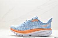 HOKA รองเท้าผ้าใบสำหรับผู้ชาย One Clifton 9 Low Top หนาพื้นตาข่ายทอรองเท้าลำลองน้ำหนักเบา