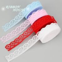 [NEW EXPRESS]∏◙❄ (20 yards/roll) 15mm white lace fabric Webbing Decoration packing Material Retro Embroidered Lace Trim Ribbon DIY Craft Sewing