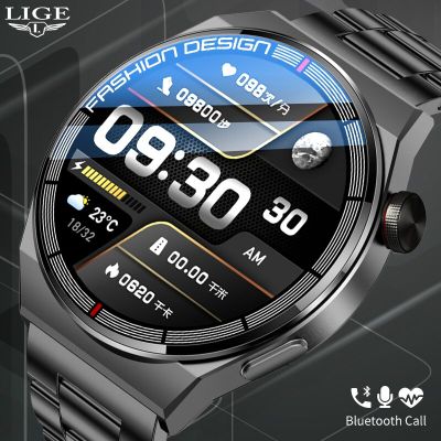 ZZOOI LIGE AMOLED Watch For Men Smart Watch Wireless Charging Smartwatch HD Screen Always Display Time 30 mA Large Capacity Battery