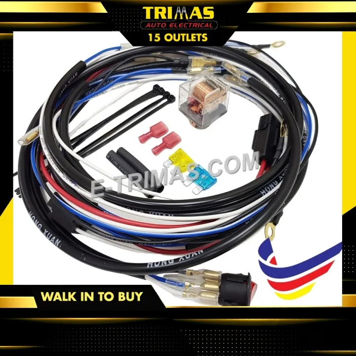 ☁ PNP Plug and Play Sport Light Wiring Harness Relay Wire Kit Fog Lamp