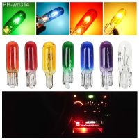 Blue/red/amber/yellow 10/20pcs W2W T5 12v 1.2w car halogen lamp instrument lights Dashboard bulb auto interior light Car Styling