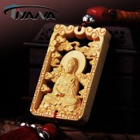 [Toy City] Tiyana ไม้จีนแขวน Boxwood Hollow Car Decor Guanyin Kwan Yin งานฝีมือภายในจี้เครื่องประดับ Blessing Safety