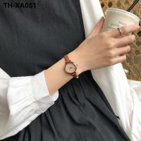 ins niche design female simple temperament student Korean version of literature and art dial thin strap exquisite all-match