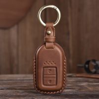 Car Key Case Cover Leather for Honda CRV CR-V Fit Civic Accord HR-V HRV City Odyssey XR-V Keyring ion Shell