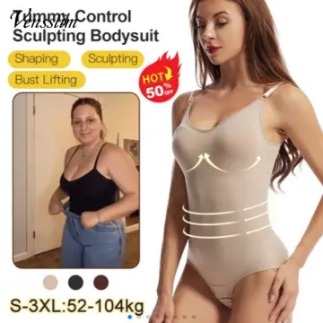 Crotchless Shapewear for Women Tummy Control Butt Lifting Bodysuit Seamless  Body Shaper Round Neck Jumpsuits