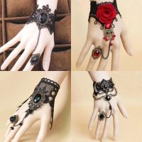 Bracelet Jewelry Cuff Lace Steampunk Handwear Victorian Lace Bracelet Vintage Gear Wrist Accessory Steampunk Wrist Cuff