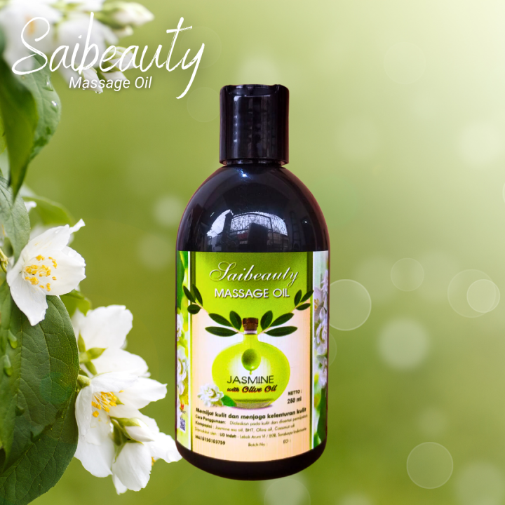 Massage Oil Jasmine 250ml / Minyak Pijat Jasmine 250ml Saibeauty