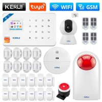 【LZ】❉ஐ▪  KERUI W181 Alarm System WIFI GSM Tuya Smart Wirelss Home Alarm Support Alexa Motion Sensor Window Door Sensor IP Camera