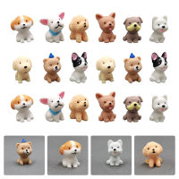 WINOMO 18 ชิ้นน่ารักมินิลูกสุนัขหัตถกรรมตกแต่งสุนัขขนาดเล็ก figurines จำลองลูกสุนัข