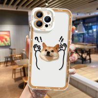 Cute Dog Cat Soft Phone Case Compatible for IPhone 14 13 12 11 Pro XS Max X XR Transparent Shockproof Casing TPU Cover