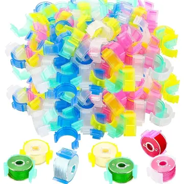 30PCS 4 Colors Plastic Bobbin Thread Holders Thread Bobbin Clips Clamps for  DIY Bobbins Embroidery Thread Spools Organizing