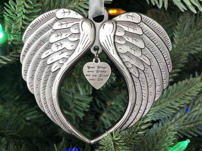 Christmas Ornaments Your Wings Were Ready But My Heart Was Not Ornament for Christmas Tree Memorial Pendant for Loss Loved One