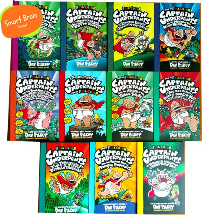 *ส่งทุกวัน* Captain Underpants Full Color Print edition 11 Books