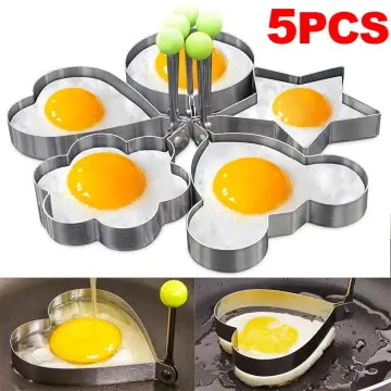 Egg Ring Molds for Cooking - 5Pcs Stainless Steel Ring Mold Egg