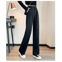 【DT】hot！ Pants Wide Leg Straight Waisted Office Korean Trousers