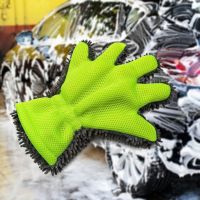 Haywood1 2021 Univrsal Car Washing Gloves Five Fingers Microfiber Cleaning Tools