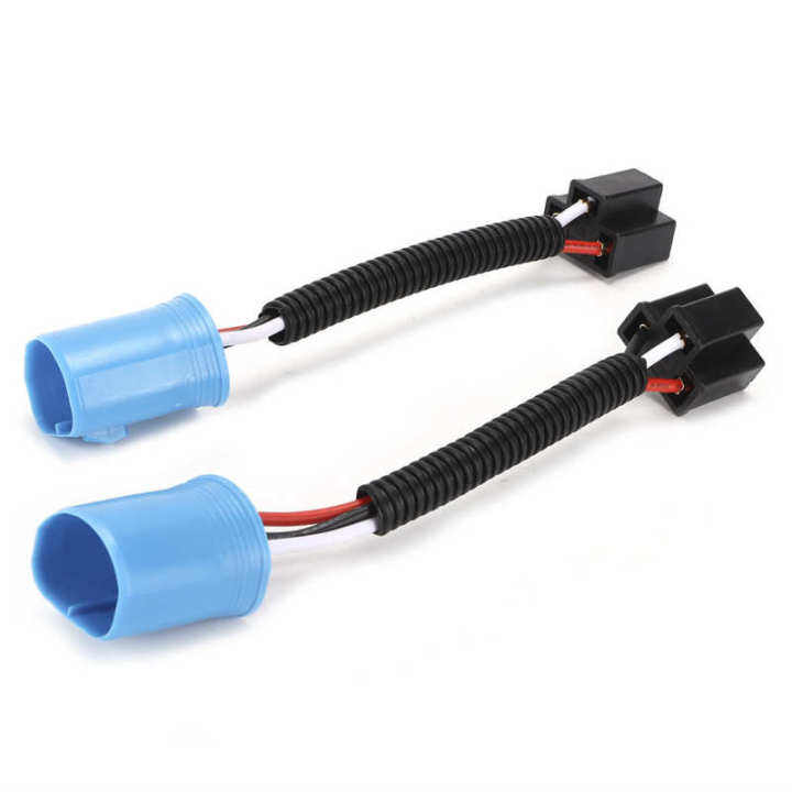 2Pcs 1224V 9007 Male To H4 9003 Female Headlight Fog Lights Wire