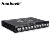 Sunbuck SK-889แอมพลิฟายเออร์ปรับสมดุลเสียงไฮไฟ7แบนด์กราฟิกส์ยานยนต์พร้อมซับวูฟเฟอร์ความถี่ DC 11-16V