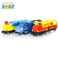 Electric Locomotive Train Toys Large Particles Building Blocks Compartment Accessories Compatible Children birthday Gift