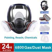 Painting Gas Mask Respirator 6800 with Carbon Filters Cartridge Large View Full Protective Screen Hooded Chemical Organic Gases