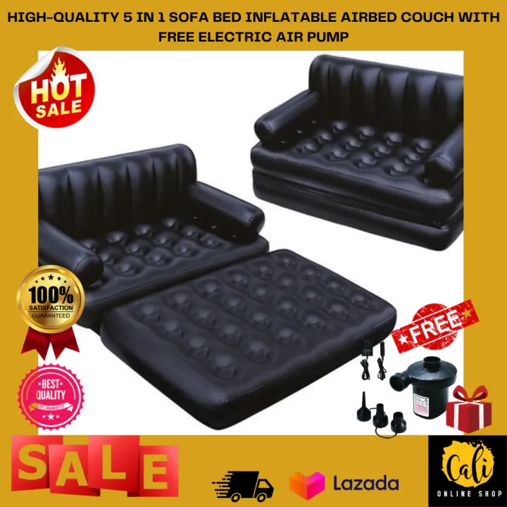 Cali Online 5 in 1 Inflatable Sofa Bed Inflatable Airbed Couch with