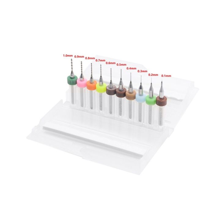 เครื่อง-cnc-พิมพ์แผงวงจรเครื่องเจาะขนาดเล็กบิตอัลลอยด์แข็ง10ชิ้น-เซ็ตเครื่องเครื่องมือเจาะ0-1to1mm