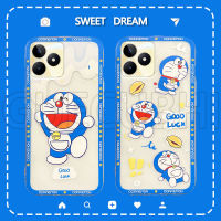 เคสRealme C51 C53 การ์ตูนน่ารักโดราเอมอนรูปแบบปลอกซิลิโคนอ่อนนุ่มใสRealme C51 C53 ฝาครอบโทรศัพท์