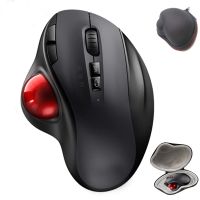 【HOT】♕ 2.4GHz Wireless Thumb Control Trackball Mouse Ergonomic Design Bluetooth Optical with