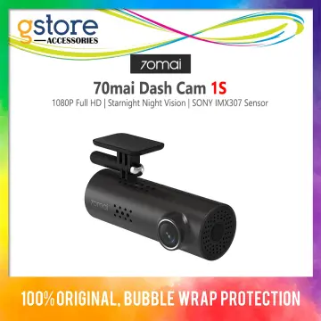 70mai Smart Dash Cam 1S, Dash Cam Recorder Camcorder, 1080p, Night Vision, Wide Angle, G-Sensor, Loop Recording, App Wifi, Voice Control (2020)