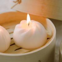 1PC Wax Scented Candles Xiao Long Bao Scented Candles Home Decoration Desktop Ornaments Scented Dessert Decoration Photo Props