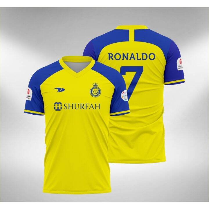 Jersey Al Nassr Ronaldo Home 2022 2023 Full Patch Th