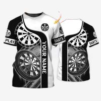 T SHIRT   ln stockNEWPLstar Cosmos Customized Name Darts 3D All Over Printed Summer Men‘s T-shirt Unisex Casua（free custom NAME&amp;LOGO)