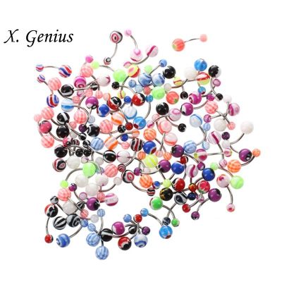 Lot of 100 Belly Button Rings Navel Banana Piercing COD In Stock