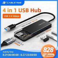 เวลา4 In 1 USB 3.0ฮับ USB USB การซิงค์ข้อมูล5Gbps ดีไซน์โปร่งใสทำจากไนลอนสายอะแดปเตอร์สำหรับโน็คบุคตั้งโต๊ะ C456เมาส์ดิสก์ของคุณ