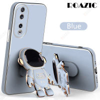 ROAZIC เคสโทรศัพท์90 5G/Honor 90 Lite 5G พร้อมที่วางนักบินอวกาศตรงชุบเคสมีขอบปกหลังเป็นซิลิโคนแบบนิ่ม Honor 90 5G/HONOR 90 Lite 5G