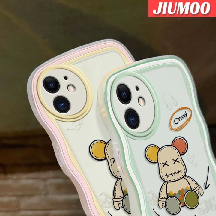 เคส-jiumoo-สำหรับ-oppo-reno-8-t-5g-reno8-t-a1-pro-เคสแฟชั่นลายตุ๊กตาหมีสร้างสรรค์ขอบครีมลอนเคสโทรศัพท์โปร่งใสเคสใสเลนส์กล้องถ่ายรูปป้องกันการกระแทก